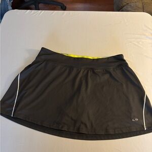 Champion Women's Black Skort with Neon Yellow Detail
